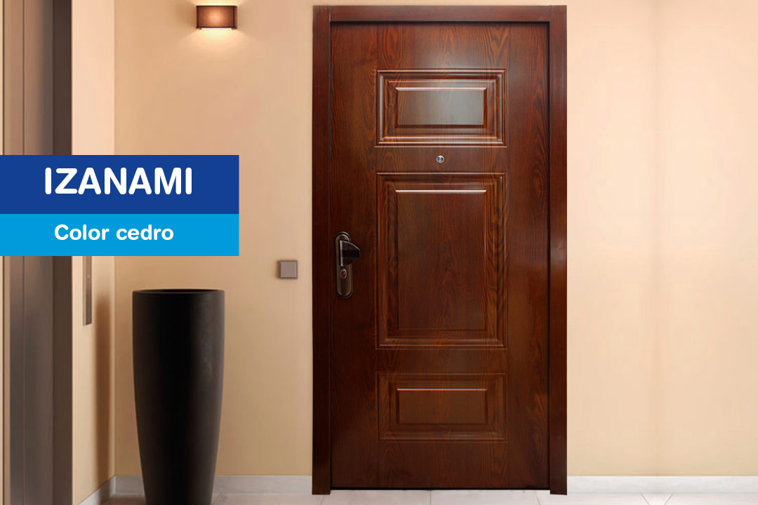 puertas de acero revestidas en madera