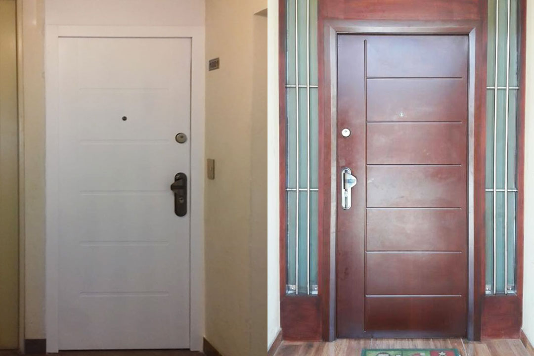 puerta contraplacada de acero